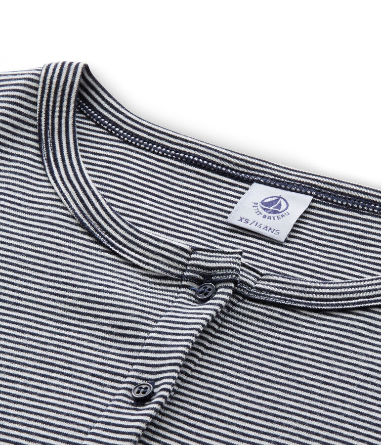 Emblematischer Cardigan f&uuml;r Damen blau/weiss