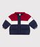 Leichte Baby-Winterjacke einfarbig im Colorblock blau SMOKING/weiss MULTICO