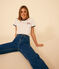 Damen-T-Shirt Le Droit aus Baumwolle mit Paris-Motiv naturfarben AVALANCHE