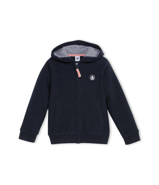 Sweatshirt aus Fleece mit Reißverschluss blau ABYSSE