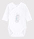 Langärmeliger Baby-Body in Wickelform Mädchen/Jungen