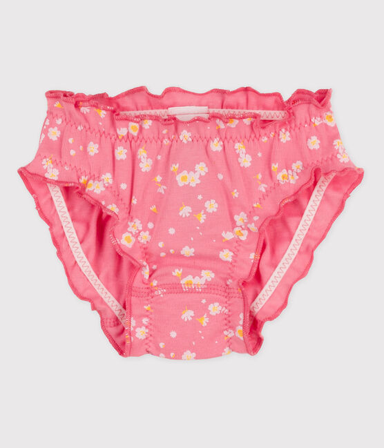 Baumwoll-Slips für Mädchen rosa GRETEL/weiss MULTICO
