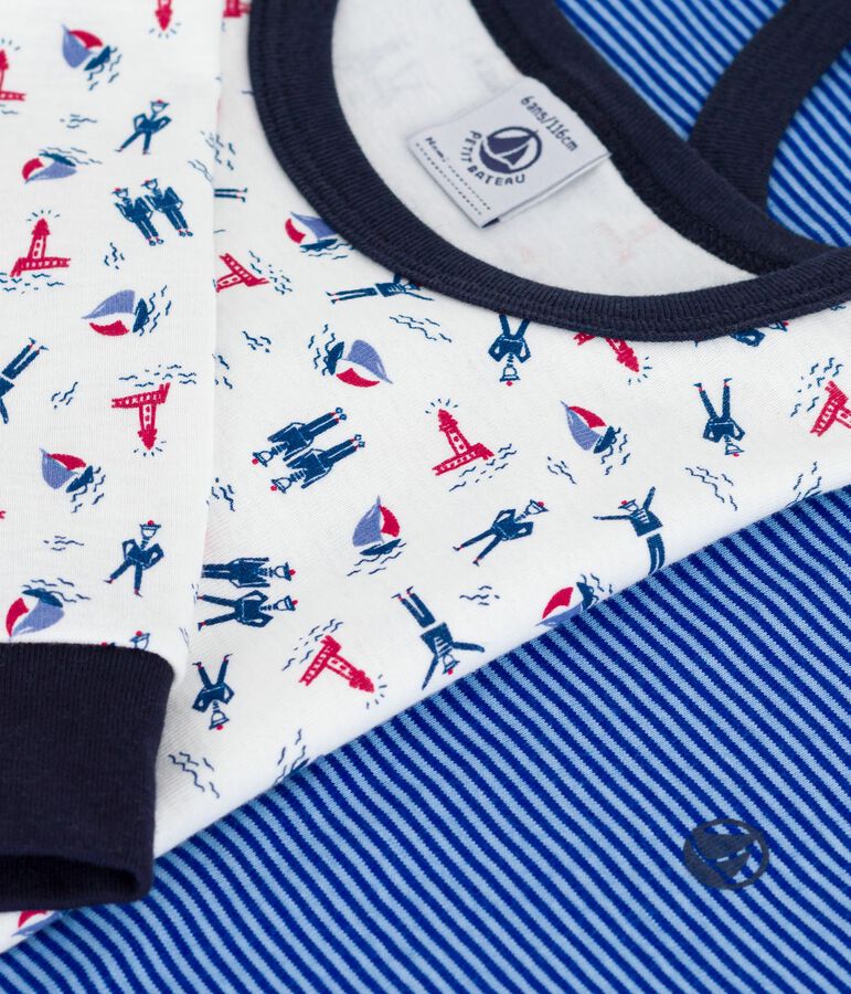 Set Kinder-Pyjamas aus bedruckter Baumwolle vielfarbig