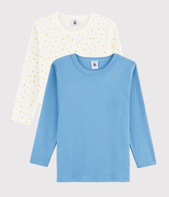 2er-Set langärmelige T-Shirts mit geometrischem Druck für Jungen variante 1