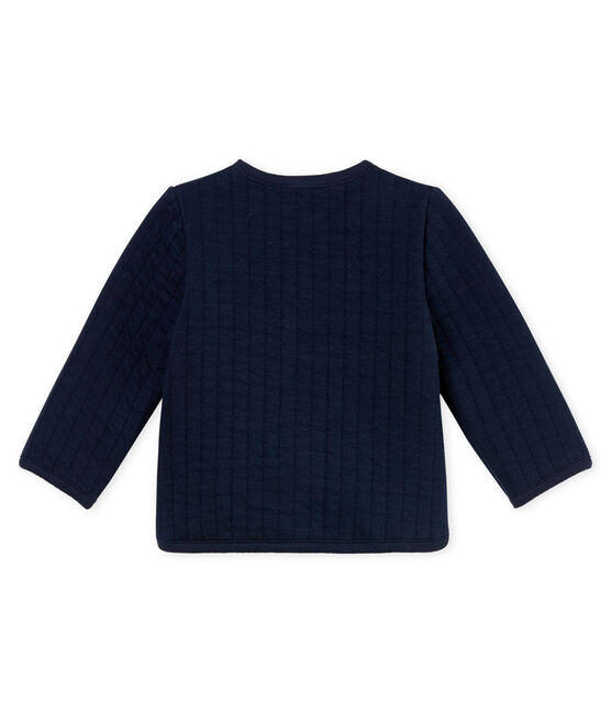 Baby-cardigan aus gestepptem doppeljersey mädchen blau SMOKING