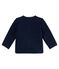 Baby-cardigan aus gestepptem doppeljersey mädchen blau SMOKING