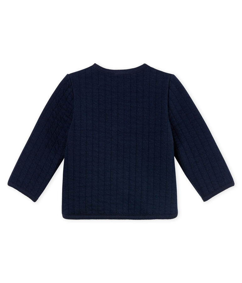 Baby-cardigan aus gestepptem doppeljersey m&auml;dchen blau