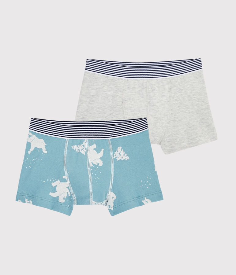 Set mit 2 Boxershorts mit Yeti-Print f&uuml;r kleine Jungen vielfarbig
