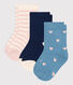 3er-Set Babysocken mit Blumenmotiv