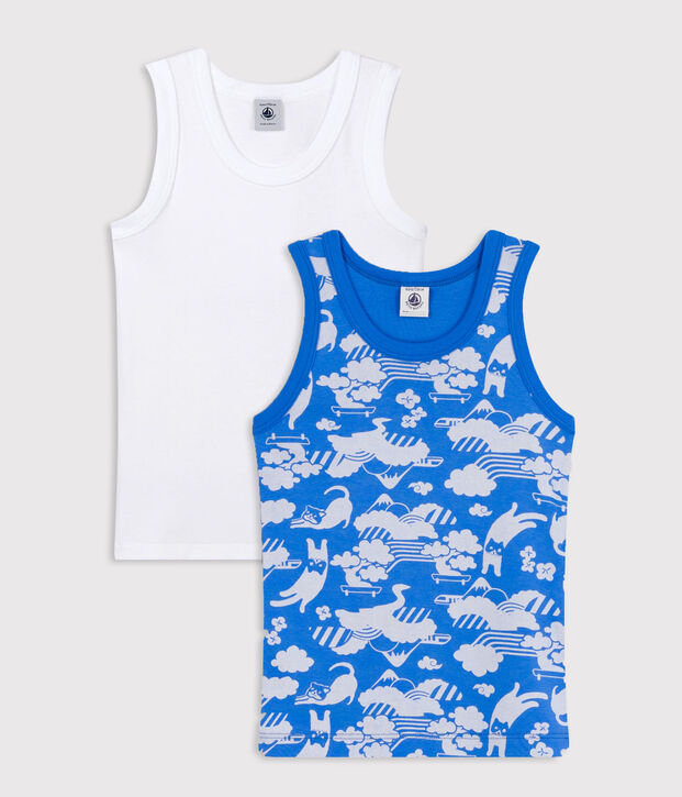 2er-Set Kinder-Tanktops aus Baumwolle vielfarbig