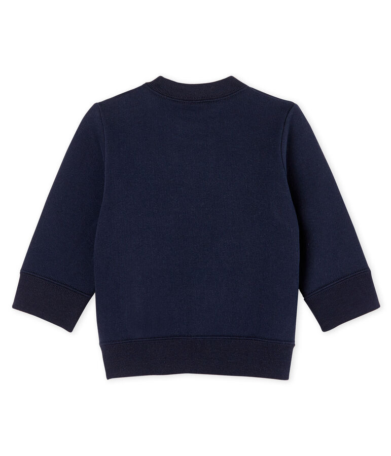 Baby-Sweatshirt aus Molton f&uuml;r Jungen blau SMOKING CN