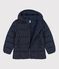 Gefütterte Kinder-Winterjacke für Mädchen blau SMOKING/ ARGENT