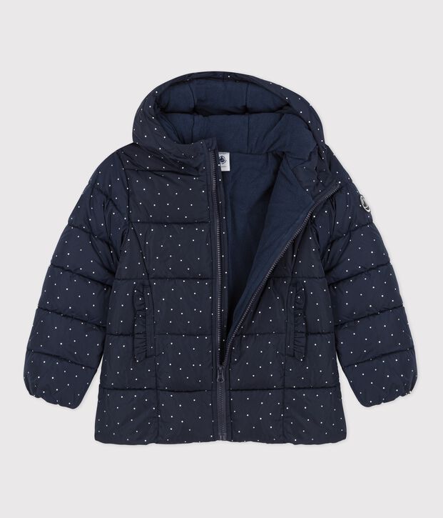 Gef&uuml;tterte Kinder-Winterjacke f&uuml;r M&auml;dchen blau/grau