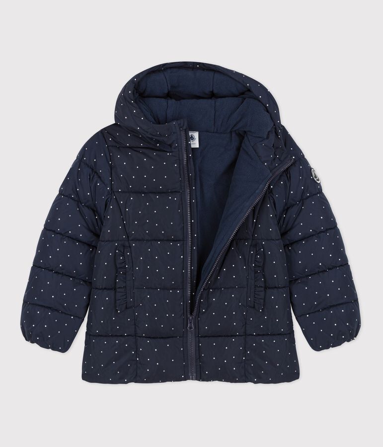 Gef&uuml;tterte Kinder-Winterjacke f&uuml;r M&auml;dchen blau/grau