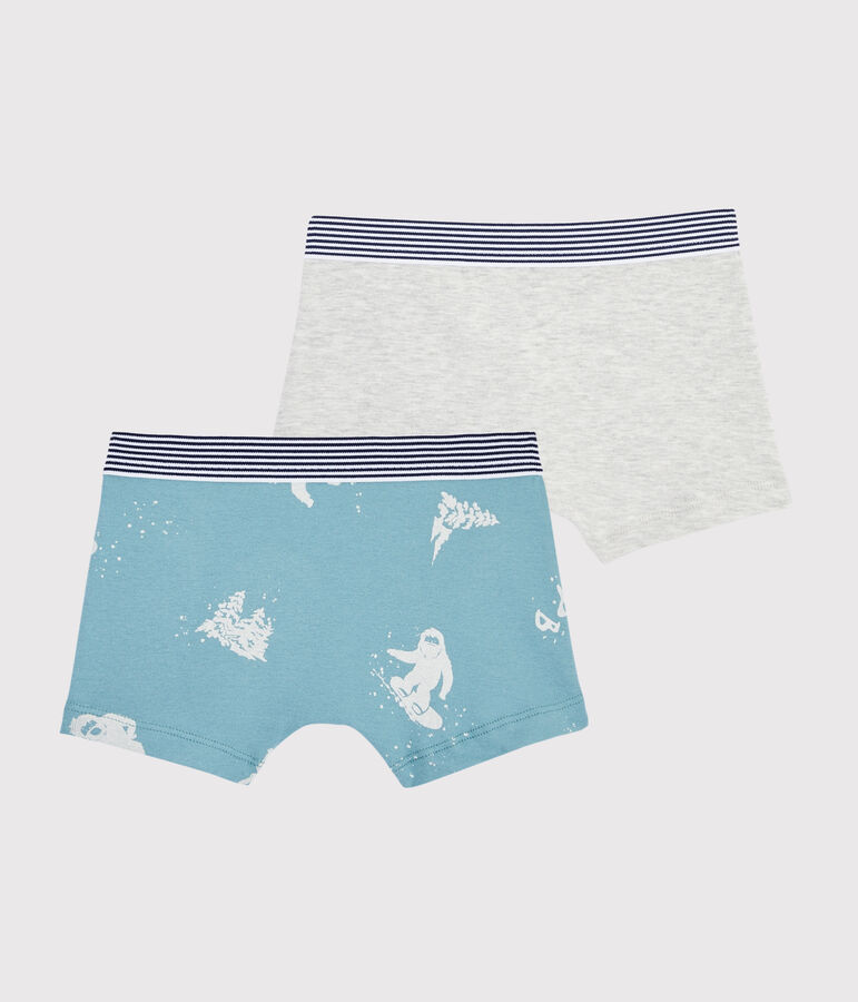 Set mit 2 Boxershorts mit Yeti-Print f&uuml;r kleine Jungen vielfarbig