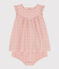 Baby-Kleid mit Bloomers in Broderie Anglaise rosa SALINE