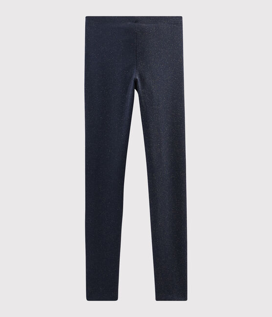 Kinder-Leggings aus Jerseystoff für Mädchen blau SMOKING/gelb OR