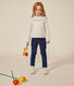 Langärmeliges Kinder-T-Shirt aus Rippstrick für Mädchen