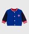 Baby College-Jacke aus zweifarbiger Baumwolle blau OLYMPIC/ SOIR