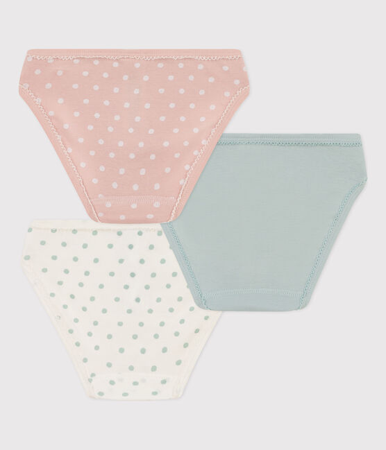 3er-Set Slips aus getupfter Baumwolle für Mädchen variante 1