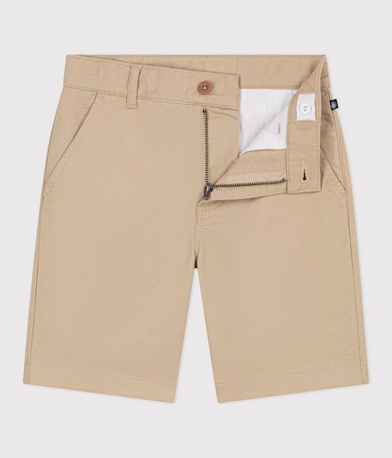 Kinder-Bermudashorts aus einfarbiger Baumwolle beige SANDER