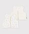 Baby-Weste aus Baumwolle und Sherpa mit Blumenmuster naturfarben/vielfarbig