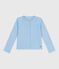 Kinder-Cardigan aus einfarbiger Baumwolle blau FLO