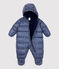 Baby-Fliegeroverall mit Streifenmuster blau SMOKING/weiss MARSHMALLOW