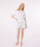 Damen-Kurzpyjama aus Baumwolle mit Paris-Motiv weiss MARSHMALLOW/weiss MULTICO