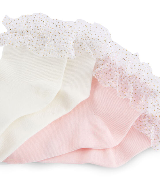 Set aus zwei Paar Kinderstrümpfen für Mädchen variante 1