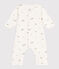 Baby-Bodyjama aus Baumwolle weiss MARSHMALLOW/weiss MULTICO
