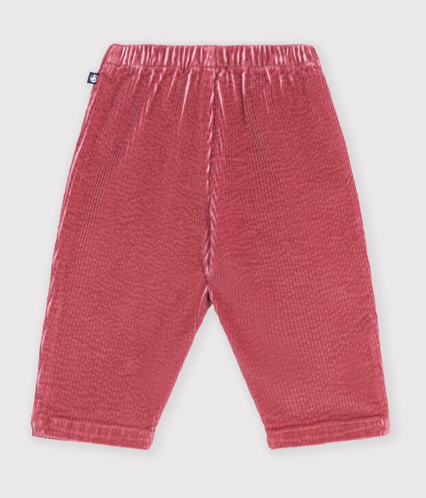 Baby-Hose aus einfarbigem Fein-Cord rosa