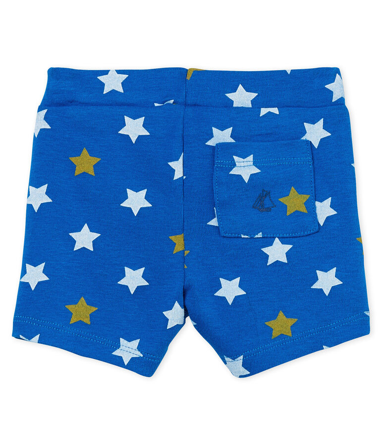 Gemusterte baby-shorts jungen blau RIYADH/weiss MULTICO
