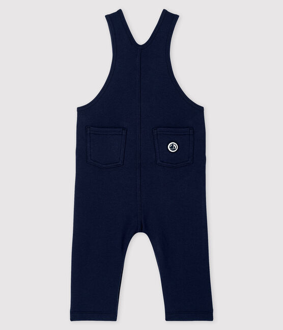Lange Baby-Latzhose aus Molton für Jungen blau SMOKING