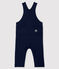 Lange Baby-Latzhose aus Molton für Jungen blau SMOKING