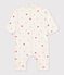 Langer Baby-Overall aus Baumwolle mit Herzmotiv naturfarben/vielfarbig