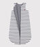 Gestreifter Babyschlafsack aus Baumwolle TOG 2.2 weiss MARSHMALLOW/blau SMOKING