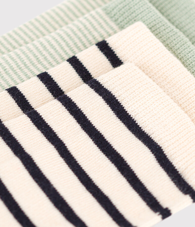 2er-Set gestreifte Kindersocken aus Baumwolle vielfarbig
