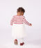 Langärmliges Kleid aus zwei Stoffen rot MILK/ AMARANTE