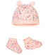 Set mit Mützchen für Neugeborene und Babyschuhen aus Doppeljersey