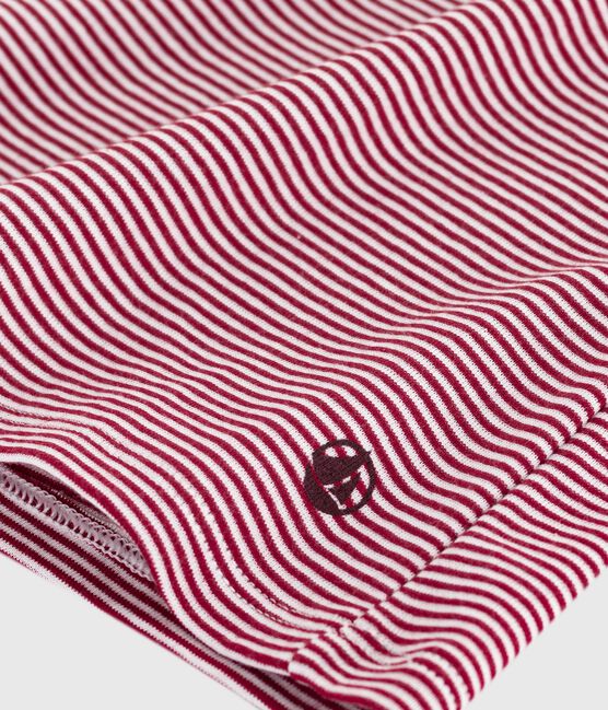 Kurzärmeliges Damen-T-Shirt L’Iconique aus Baumwolle rot AMARANTE/ MARSHMALLOW