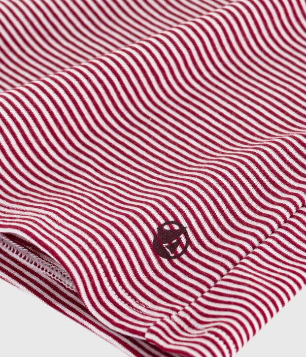 Kurz&auml;rmeliges Damen-T-Shirt L&rsquo;Iconique aus Baumwolle rot/weiss