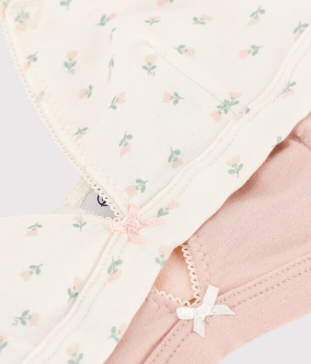 2er-Set gebl&uuml;mte BHs aus Baumwolle und Elastan f&uuml;r M&auml;dchen vielfarbig