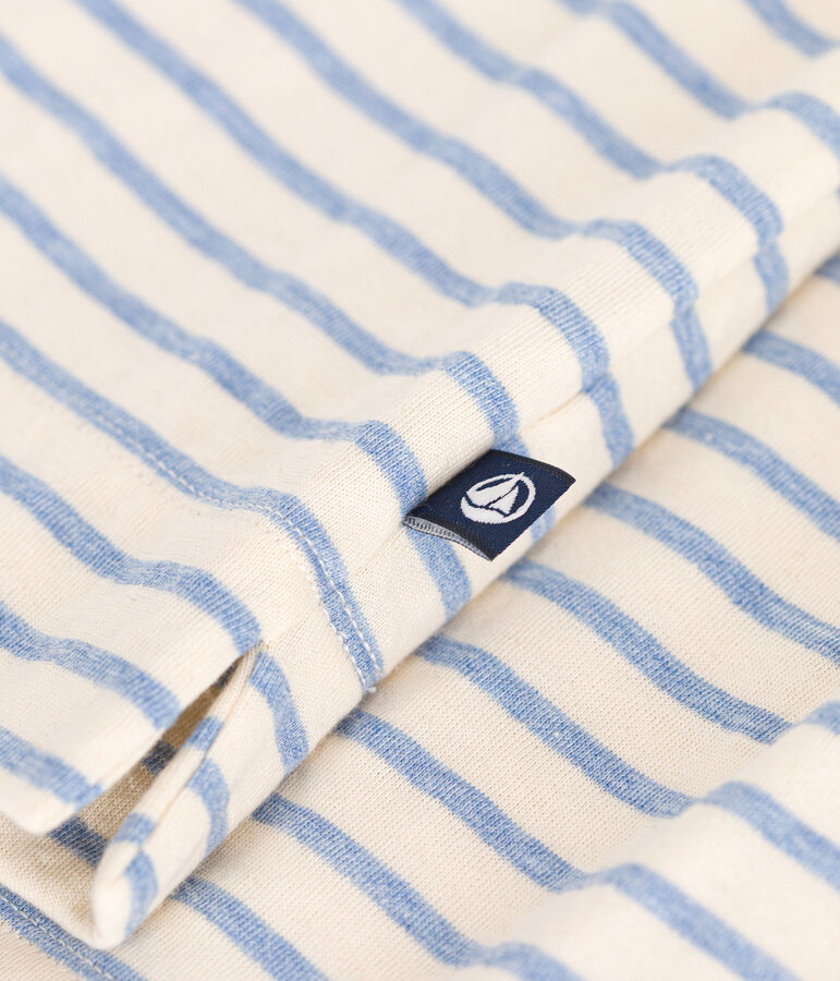 Damen-T-Shirt Le Boxy aus Doppejersey weiss AVALANCHE/ SKY CHINE