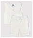 Zweiteiliges Baby-Set aus gestreifter Popeline für Jungen