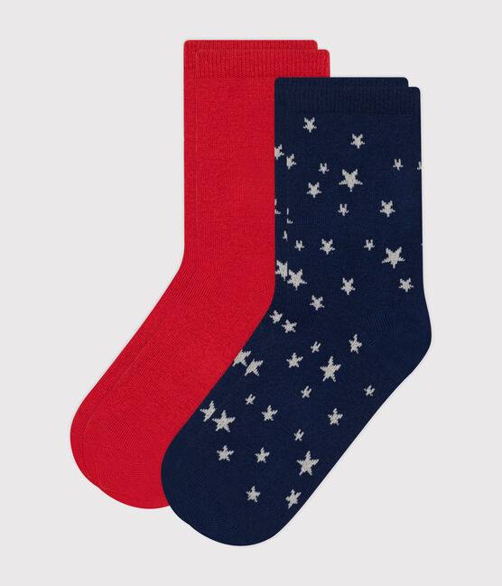 2er-Set Kinder-Socken aus Baumwolle mit Sternmotiv variante 1