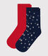 2er-Set Kinder-Socken aus Baumwolle mit Sternmotiv