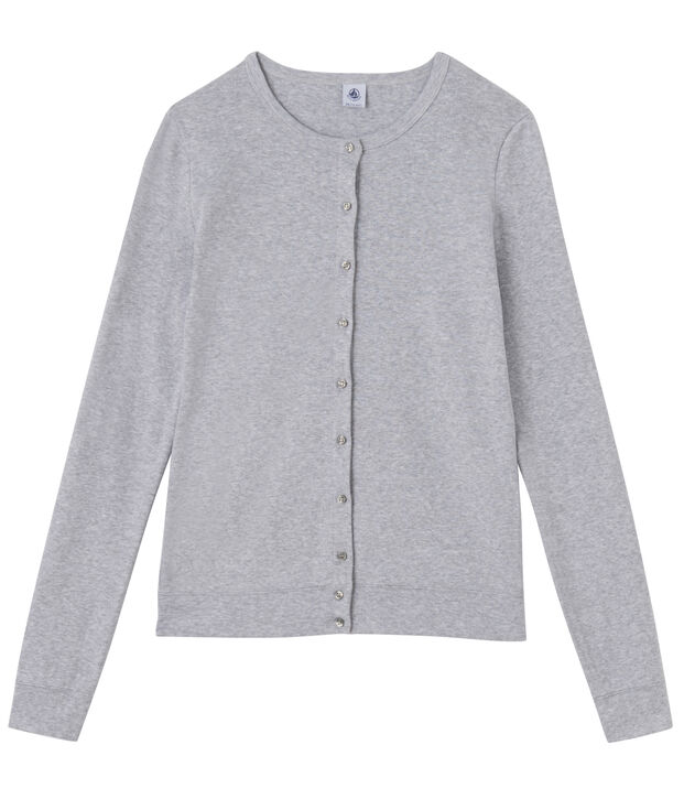 Damen-Cardigan grau Fumee Chine
