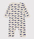 Fußloser Baby-Strampler aus Baumwolle mit Meereswal-Motiv
