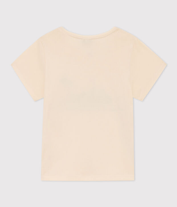 Bedrucktes Kinder-T-Shirt aus Baumwolle f&uuml;r M&auml;dchen naturfarben/vielfarbig